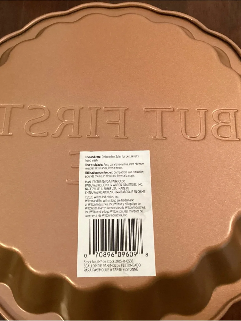 Wilton Copper Fluted Pie Pan with 